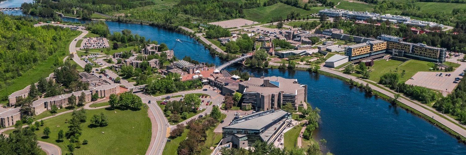 Trent University plaza aerial view